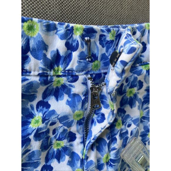 Abercrombie & Fitch Blue Pansy Flower Allover Floral Shorts Teen Womens 00 24 - Picture 8 of 10